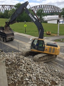 Track hoe work in Henderson - Summer 2016